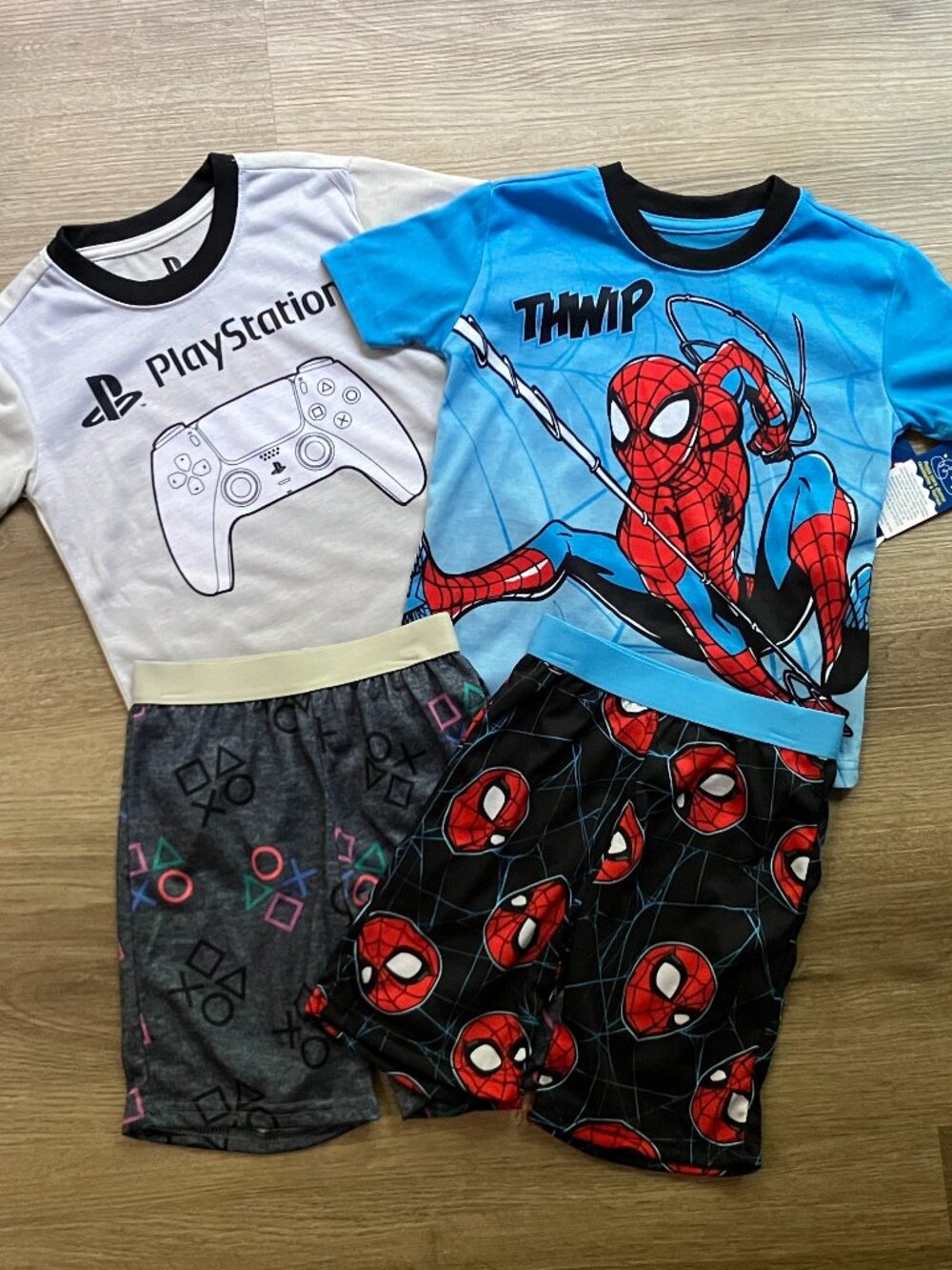 4/5 Spider-Man & PlayStation Graphic Print Tee & Shorts Sleep Sets